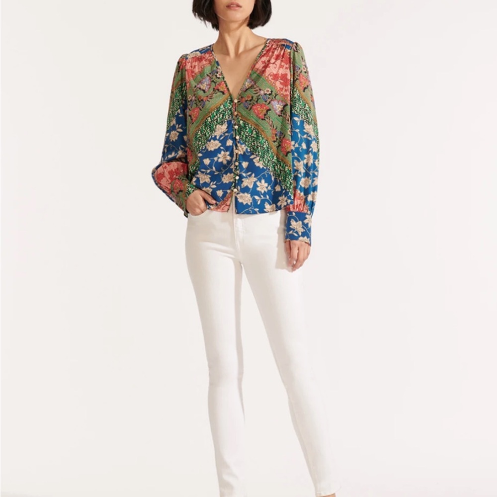 Veronica Beard Sura floral silk blouse